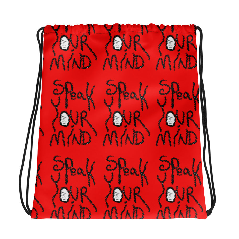 Speak your mind Drawstring bag