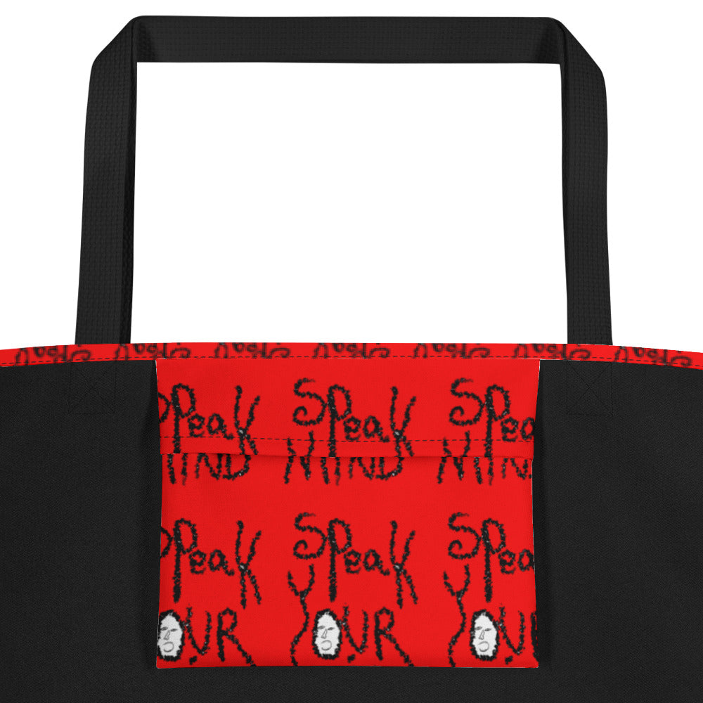 Speak your mind All-Over Print Large Tote Bag