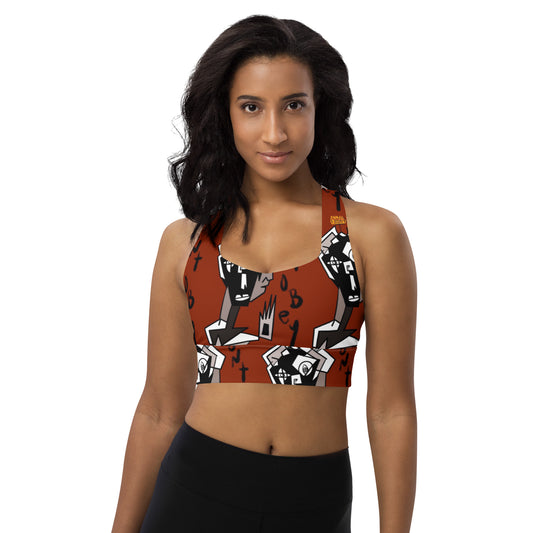 Don't Obey Longline sports bra