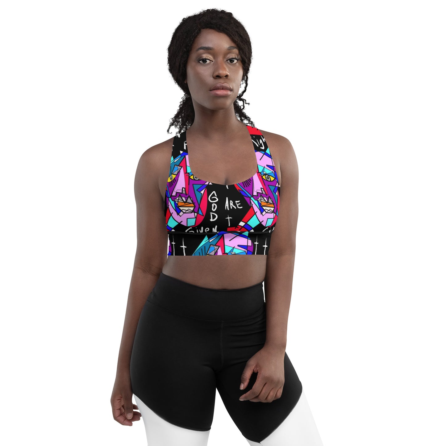 God Given Right Longline sports bra