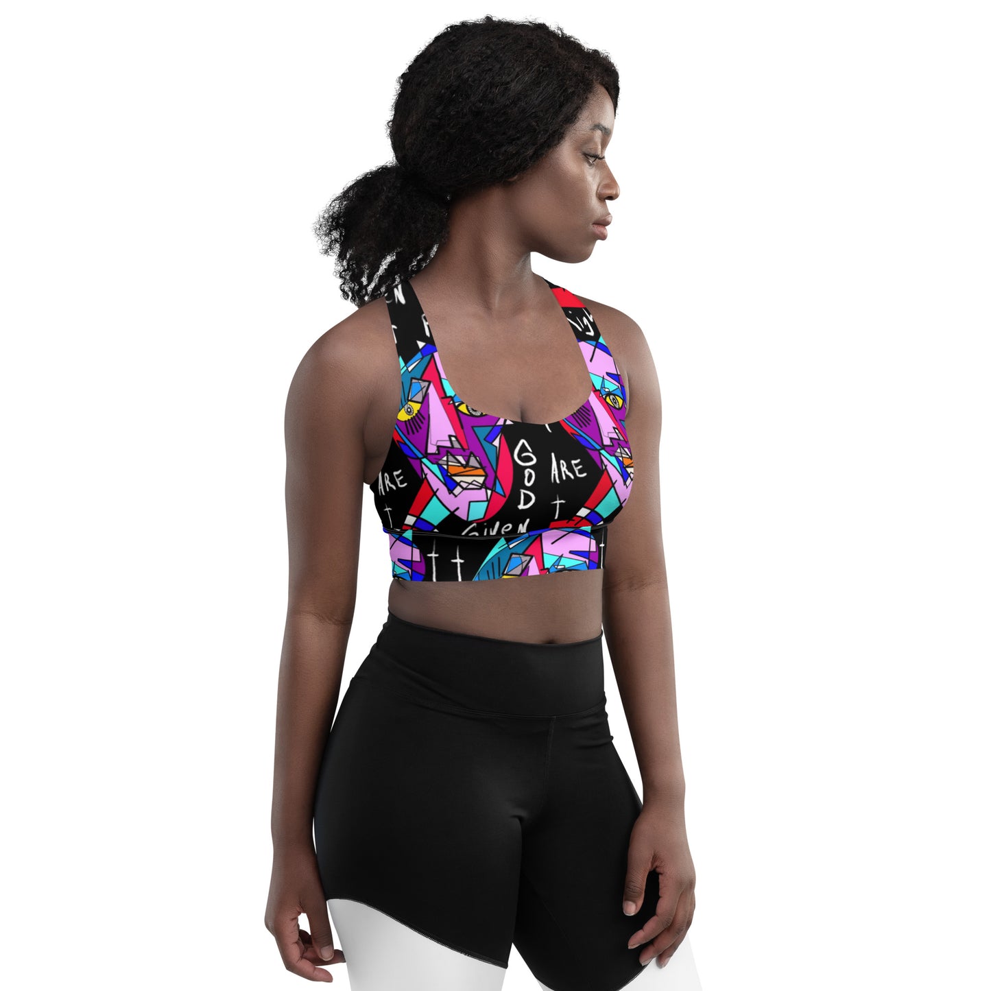 God Given Right Longline sports bra