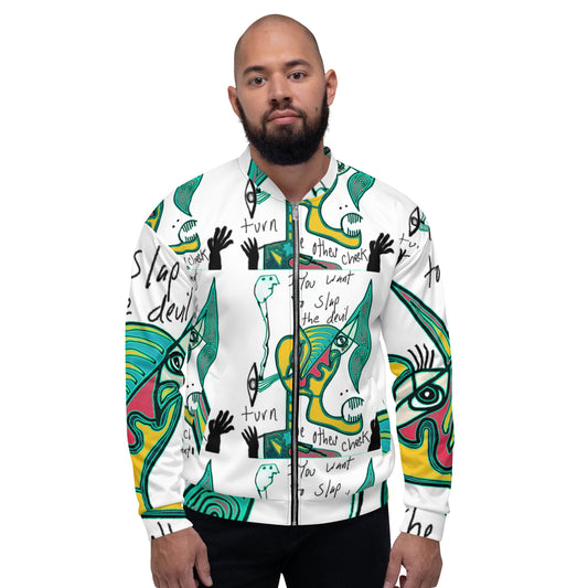Slap the devil Unisex Bomber Jacket