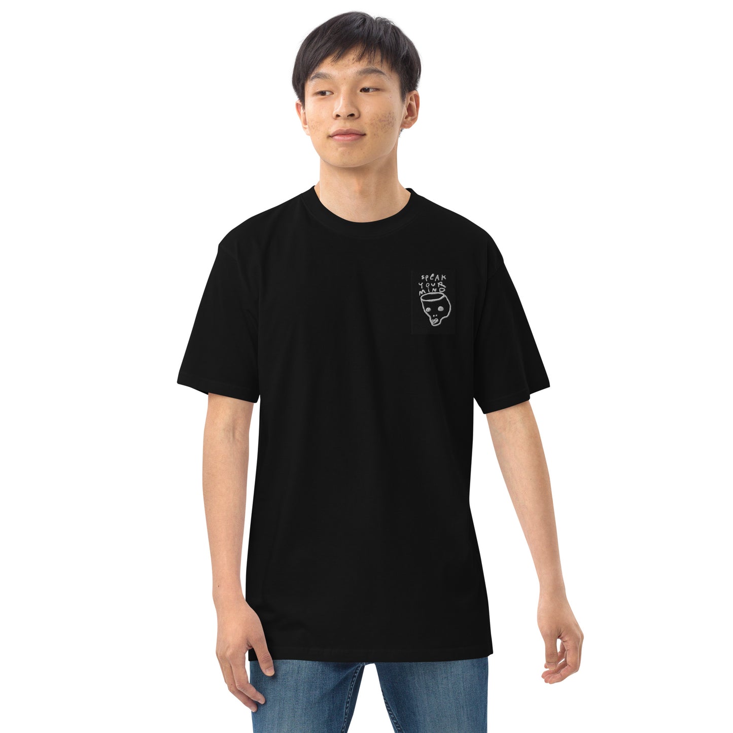 Speak your mind Men’s premium heavyweight tee