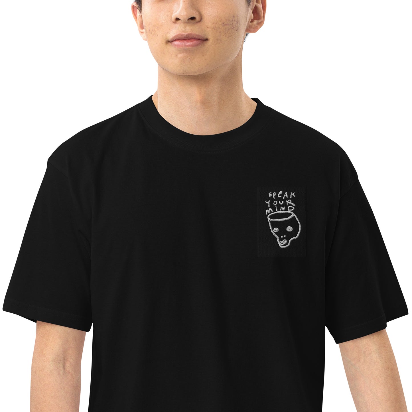Speak your mind Men’s premium heavyweight tee