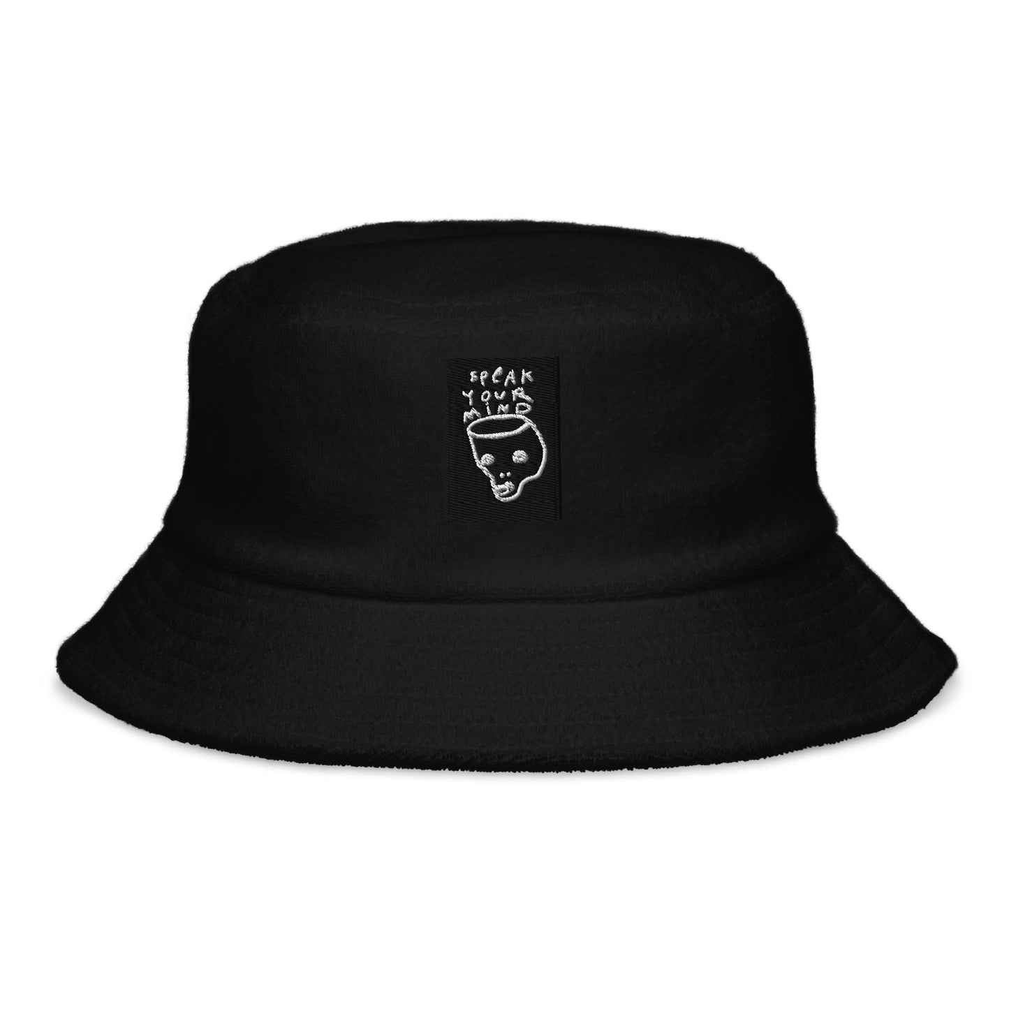 Speak your mind Unstructured terry cloth bucket hat