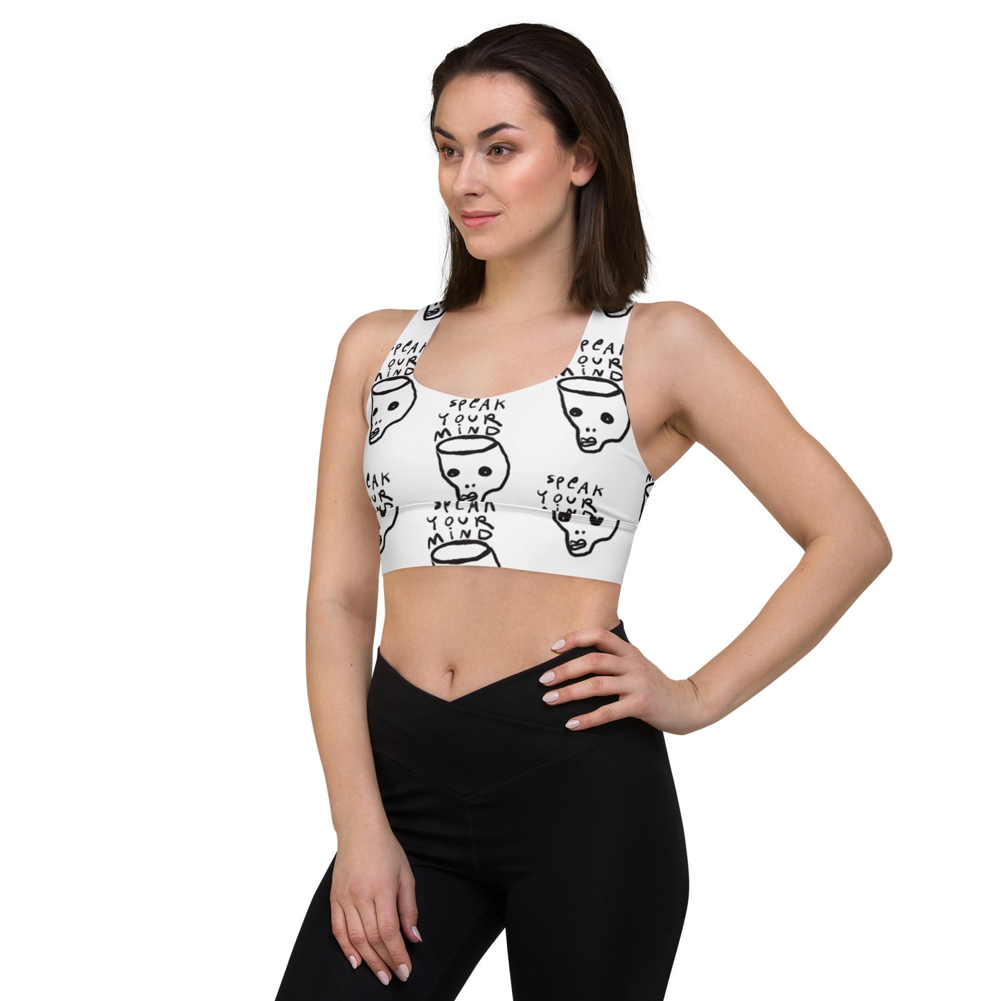 Speak Your Mind Longline sports bra