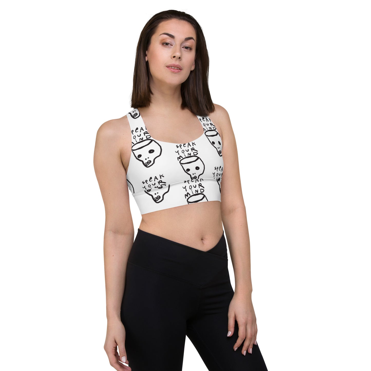 Speak Your Mind Longline sports bra