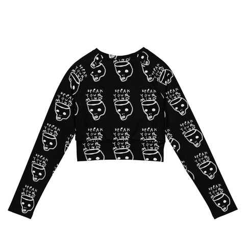 Speak your mind Recycled long-sleeve crop top