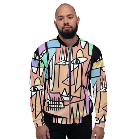Stained glass Unisex Bomber Jacket
