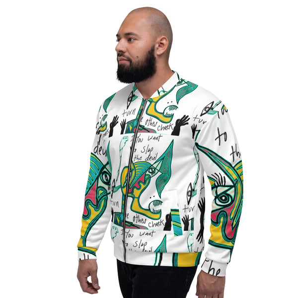 Slap the devil Unisex Bomber Jacket