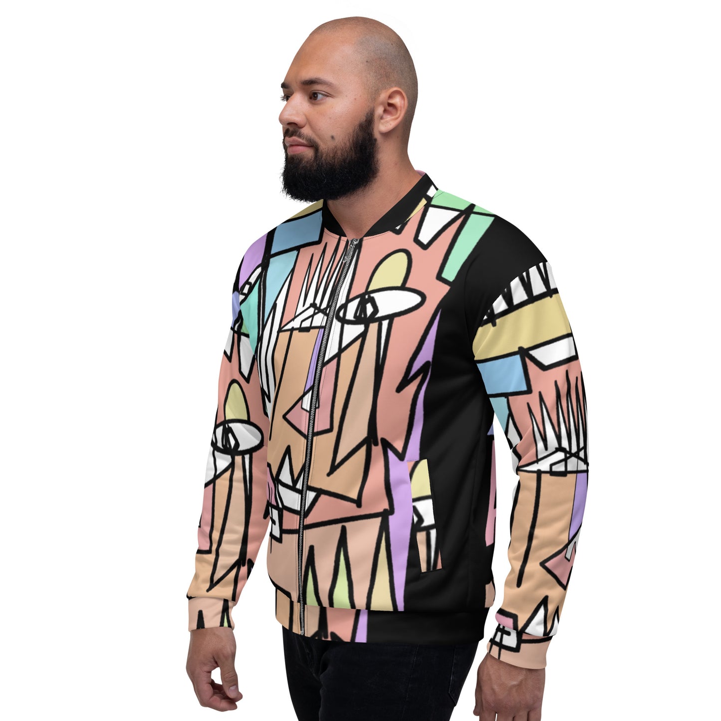 Stained glass Unisex Bomber Jacket