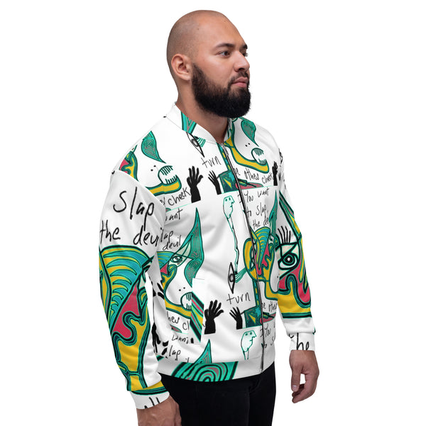 Slap the devil Unisex Bomber Jacket