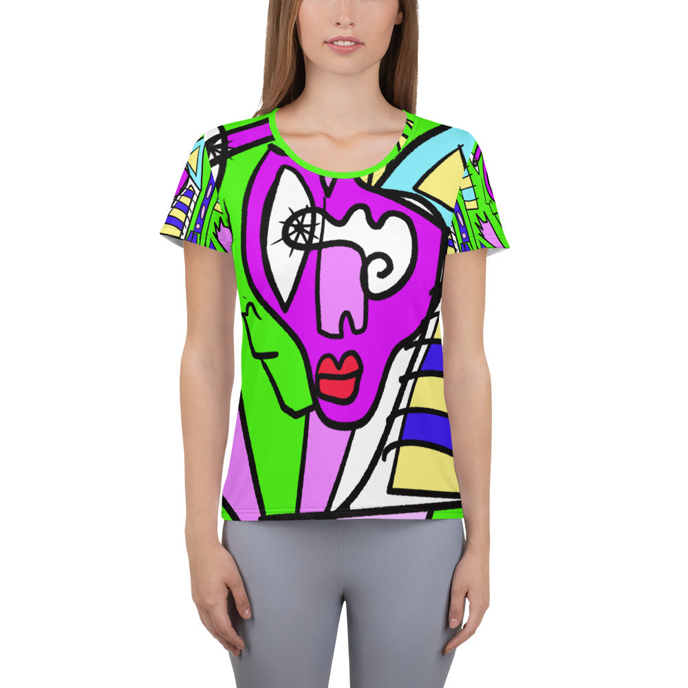 Green giant All-Over Print Women's Athletic T-shirt