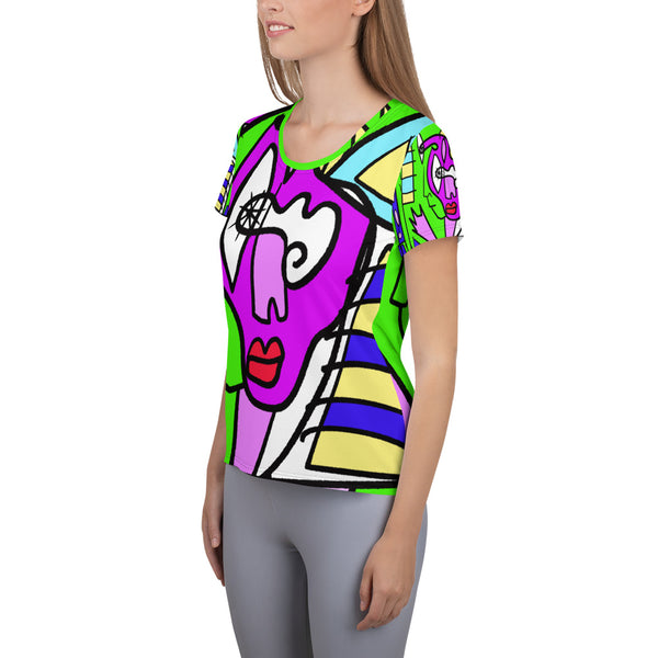 Green giant All-Over Print Women's Athletic T-shirt