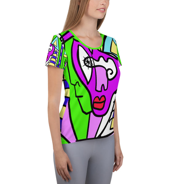 Green giant All-Over Print Women's Athletic T-shirt
