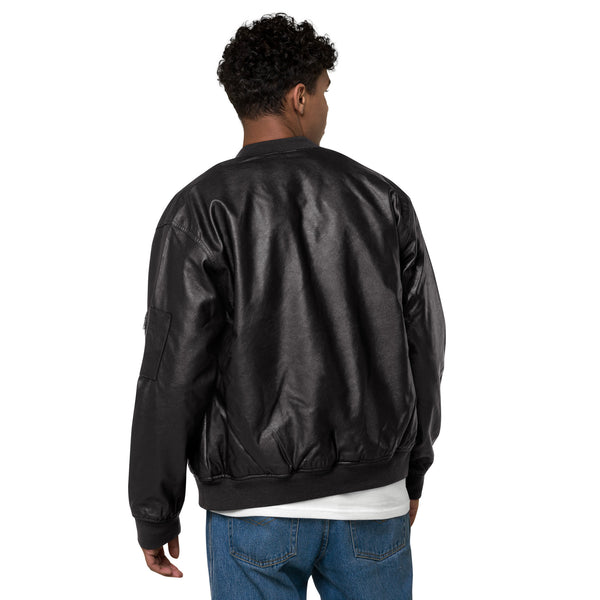 Speak your mind Leather Bomber Jacket