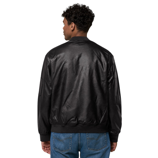 Speak your mind Leather Bomber Jacket