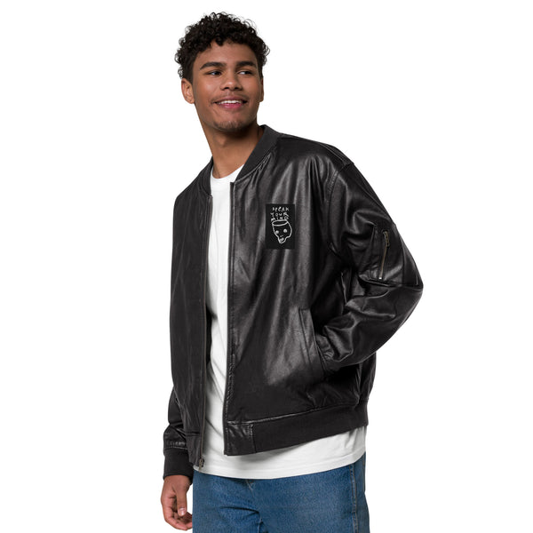 Speak your mind Leather Bomber Jacket