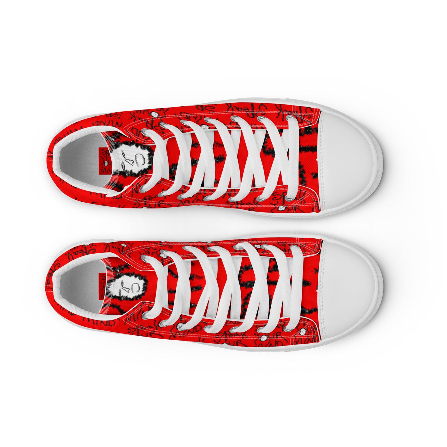 Speak your mind Men’s high top canvas shoes