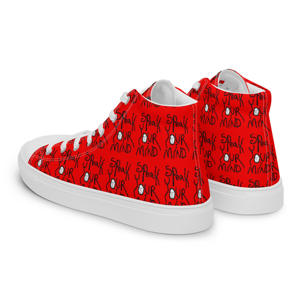 Speak your mind Men’s high top canvas shoes