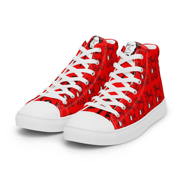Speak your mind Men’s high top canvas shoes