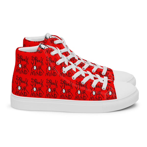 Speak your mind Men’s high top canvas shoes