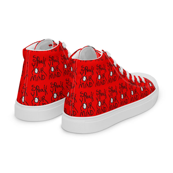Speak your mind Men’s high top canvas shoes