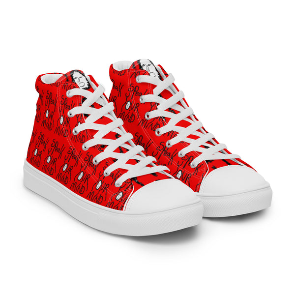 Speak your mind Men’s high top canvas shoes