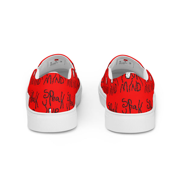 Speak your mind Men’s slip-on canvas shoes